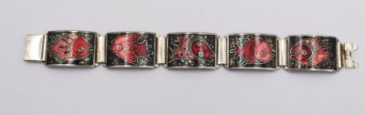 Auktion 372<br>Vintage Perli Armband, Emaille, 60/70er Jahre, ca. L-18,5cm [1]