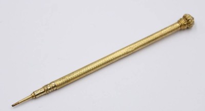 Auktion 372<br>antiker Bleistift, Silber vergoldet, L-13cm, ca. 8gr. [1]