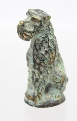 Auktion 372<br>Bronze-Gluttöter, Riesenschnauzer, 50/60er Jahre, ca. H-15,3cm [1]