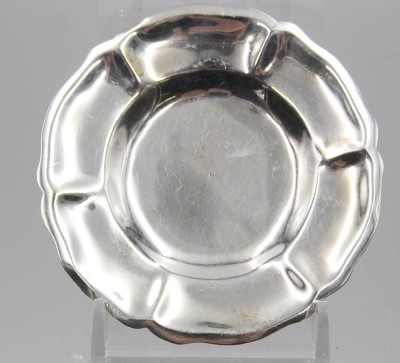 Auktion 372<br>kl. 925er Silber-Teller, Mexiko, 29,9gr., D-7,5cm [1]