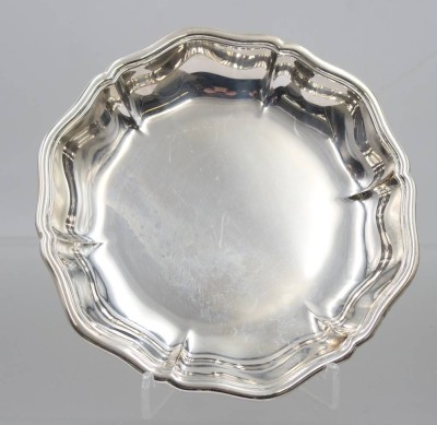 Auktion 372<br>835er Silber-Schale, Wilkens, 101,7gr., H-2,2cm D-17cm [1]