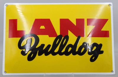 Auktion 372<br>Lanz Bulldog Emailleschild, gebogene Form, ca. 20 x 30cm [1]