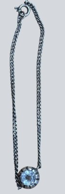 Auktion 372<br>Silber-925- Armkette mit gr. klaren Stein, L-ca. 19 cm, 3,8 gr [1]