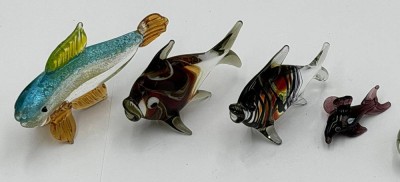 Auktion 372<br>4x kleine Glasfische, wohl Murano??, von 4 bis 7 cm [1]