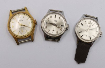 Auktion 372<br>3x div. Vintage-Damen-Armbanduhren, 2x ONSA und 1x Bifora, Werke laufen, ohne Bänder, ca. D-2,3cm [1]