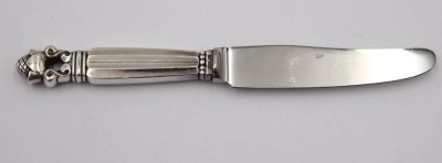 Auktion 372<br>kl. Messer, Georg Jensen, Acorn, Sterling-Griff, L-11,5cm [1]