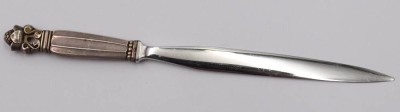 Auktion 372<br>Brieföffner, Georg Jensen, Acorn, Sterling-Griff, L-15,5cm [1]