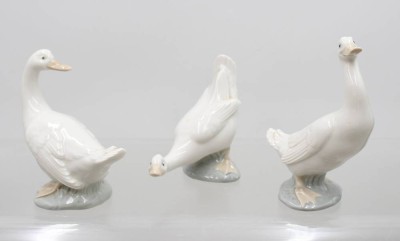 Auktion 372<br>3x Gänse, NAO Spain, ca. H-14,5cm [1]