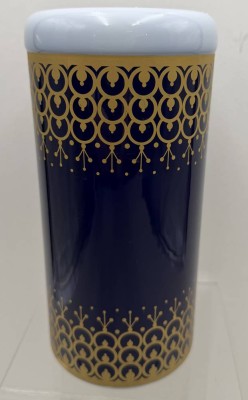 Auktion 372<br>Vase, Kobalt mit Goldstaffage 