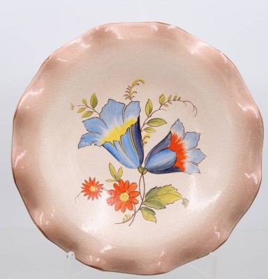 Auktion 372<br>Schale, Rosenthal Keramik, florale Bemalung, ca. D-28,5cm [1]