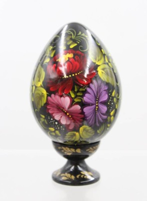 Auktion 372<br>Lack-Ei, Ukraine, signiert, ca. H-9,5cm [1]
