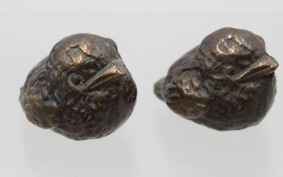 Auktion 372<br>2x Bronze-Spatzen,  Dalbeck Bronze, ca. H-4cm [1]