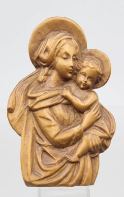 Auktion 372<br>Reliefbild, Madonna mit dem Kind, ca. 16 x 9,5cm [1]