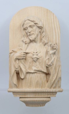 Auktion 372<br>Wandrelief, Christus, Holz, ca. 28,5 x 15,5cm [1]
