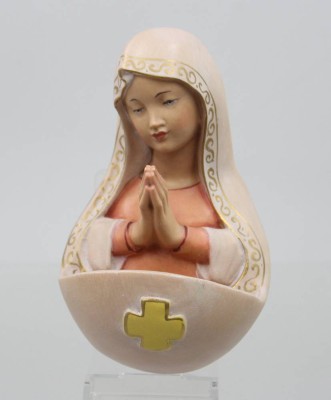 Auktion 372<br>Vintage-Weihwasserbecken-Figur, bemalt, ca. H-13cm [1]
