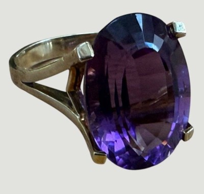 Auktion 372<br>Goldring-585- mit gr. Amethyst, RG 53, 7,8 gr [1]