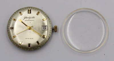 Auktion 372<br>Glashütte Spezimatic , 1960er/70er Jahre, Kronenaufzug, Werk läuft, ca. D-3cm [1]