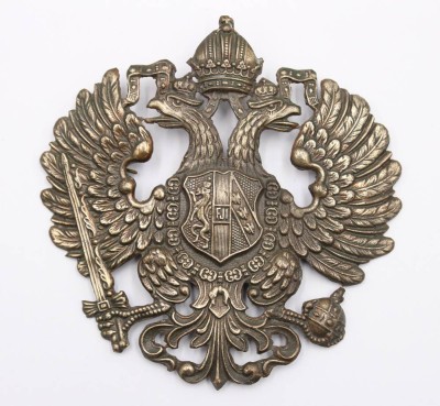 Auktion 372<br>Doppeladler-Beschlag, Österreich-Ungarn, ca. 10,5 x 10,5cm [1]