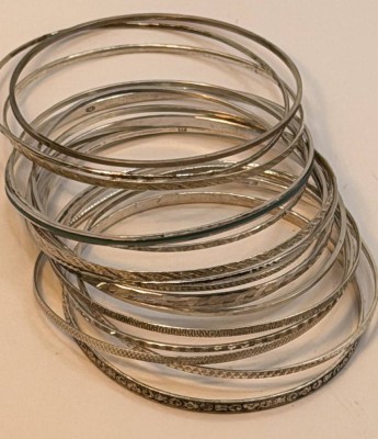 Auktion 372<br>15x  Silber-Armreifen, ca. 48 gr., wohl alle Silber?, nicht alle gepunzt [1]