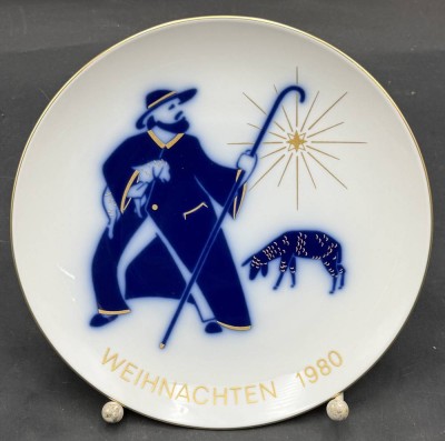 Auktion 372<br>Weihnachtsteller KPM Berlin 1980 , neu in OVP, D-19,5 cm, limitierte Auflage [1]