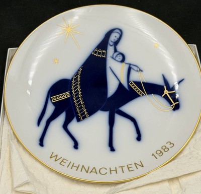 Auktion 372<br>Weihnachtsteller KPM Berlin 1983 , in OVP, D-19,5 cm, limitierte Auflage [1]