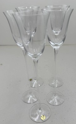 Auktion 372<br>5x hohe Sekt-Schluckgläser, H-28 cm 