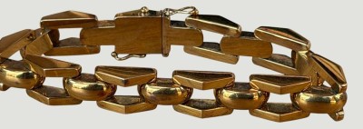Auktion 372<br>massives Goldarmband-585-, 2 Sicherheitsachten, L-19,5 cm, 25,34 gr. [1]