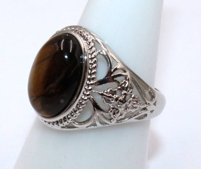 Auktion 372<br>Sterling-Ring mit Tigerauge, 4,8gr., RG 57 [1]