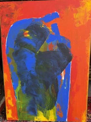 Auktion 372<br>Anne-Gret Winkler (1944 - 2018) , ohne  Titel,Acryl/Leinen, 50x70 cm, Monogramm und 1997 [1]