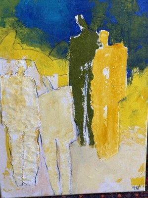 Auktion 372<br>Anne-Gret Winkler (1944 - 2018) , ohne  Titel,Acryl/Leinen, 50x70 cm [1]