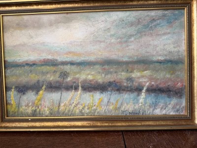 Auktion 372<br>Heinz DODENHOFF (1889-1981) Landschaft, Öl/Malfaser, gerahmt, 42x67 cm [1]