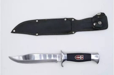 Auktion 372<br>Messer in Kunstlederscheide, Spanien, L. ohne Scheide: 27 cm, mit Alters- und Gebrauchsspuren [1]