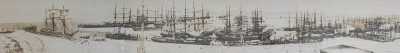 Auktion 372<br>Abzug einer Fotografie, Cuxhaven um 1878, r.u. bez. Charles Angelbeek, gerahmt/Glas, RG 92 x 26cm [1]