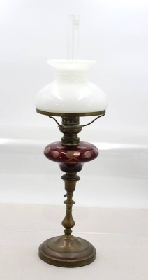 Auktion 372<br>antike Petroleumlampe, 19. Jhd.,  ca. H-55cm [1]