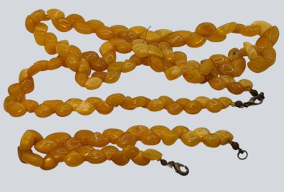Auktion 372<br>gelbe Bernstein Halskette und Armband, Doppelstückchen, L-ca. 62 cm, 29,50 gr [1]