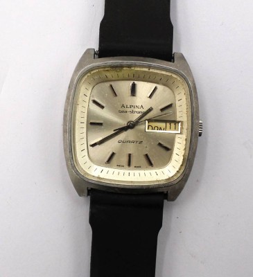 Auktion 372<br>Vintage Alpina Seastrong-Armbanduhr, Quarzwerk, ca. D-4cm [1]