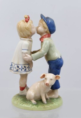 Auktion 373<br>Royal Copenhagen Figur, Der Schweinehirte aus der Hans Christian Andersen Serie, Modellnr 227, leider geklebt, ca. H-12cm [1]