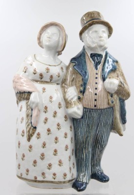 Auktion 373<br>Keramikfigur, Bing & Grøndahl, Bürgerpaar, Entw. Gudrun Meedom Bech, Modellnr. 1208, ca. H-26,5cm [1]