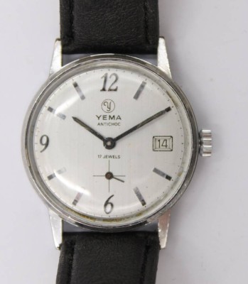 Auktion 373<br>Vintage-Armbanduhr, Yema, Handaufzug, Werk läuft, D-3,5cm, getragene Erhaltung [1]