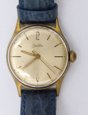 Auktion 373<br>Vintage-Armbanduhr, ZentRa, Handaufzug, Werk läuft, D-3cm, getragene Erhaltung [1]
