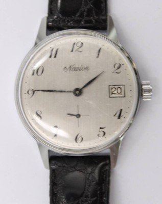 Auktion 373<br>Vintage-Armbanduhr, Newton, Handaufzug, Werk läuft, D-3,2cm, getragene Erhaltung [1]