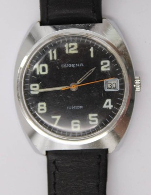 Auktion 373<br>Vintage-Armbanduhr, Dugena Junior, Handaufzug, Werk läuft, D-3,5cm, getragene Erhaltung [1]