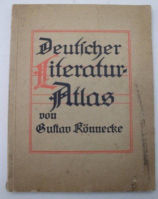 Auktion 373<br>großer Deutscher Literatur-Atlas von Gustav Elwertsche Verlagshandlung [1]