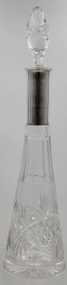 Auktion 373<br>Bleiglas-Karaffe mit 800 Silberhals , [1]
