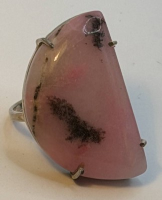 Auktion 373<br>Silberring-800- mit pinken Opal, RG 59, 11 gr [1]