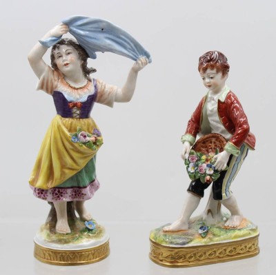 Auktion 373<br>Paar Porzellan Figuren , Thüringen . [1]