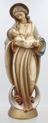 Auktion 373<br>Madonna mit Kind , Keramik von Thun gemarkt . [1]