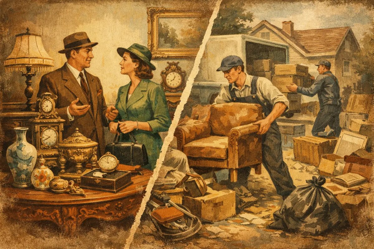 Nachlassverkauf versus Entrümpelung vergleichen