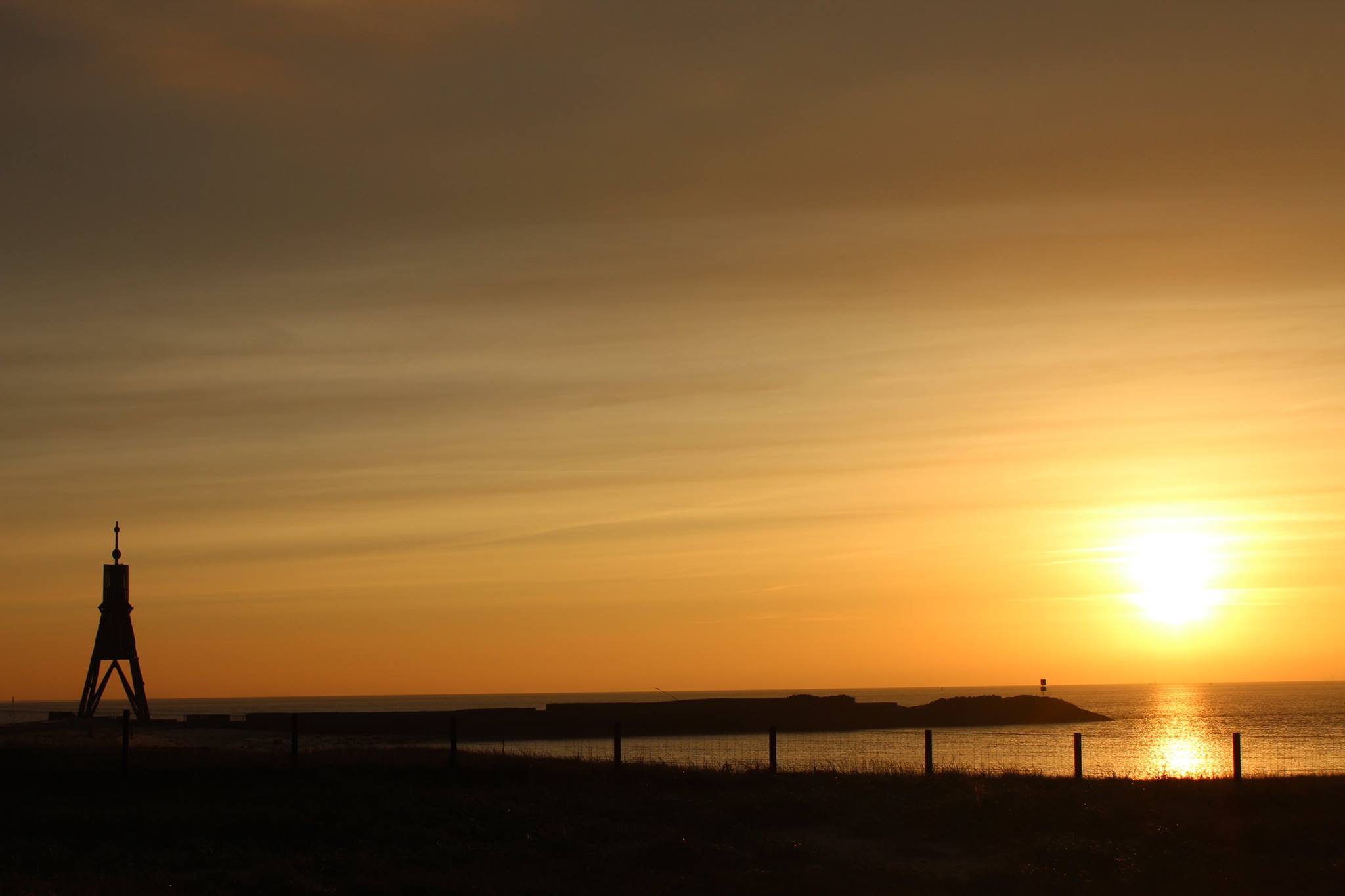 Die Kugelbake in der Elbmündung, in Cuxhaven